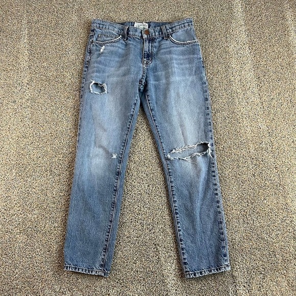 Current/Elliott The Fling Boyfriend Jeans Women's 26 Mid Rise Distressed Slouchy - Picture 2 of 8